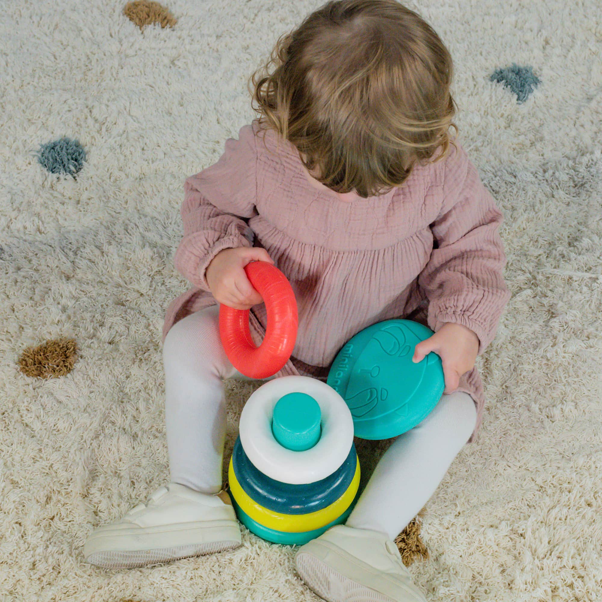 Miniland Feel to Learn Stack & Roll Rings Toy
